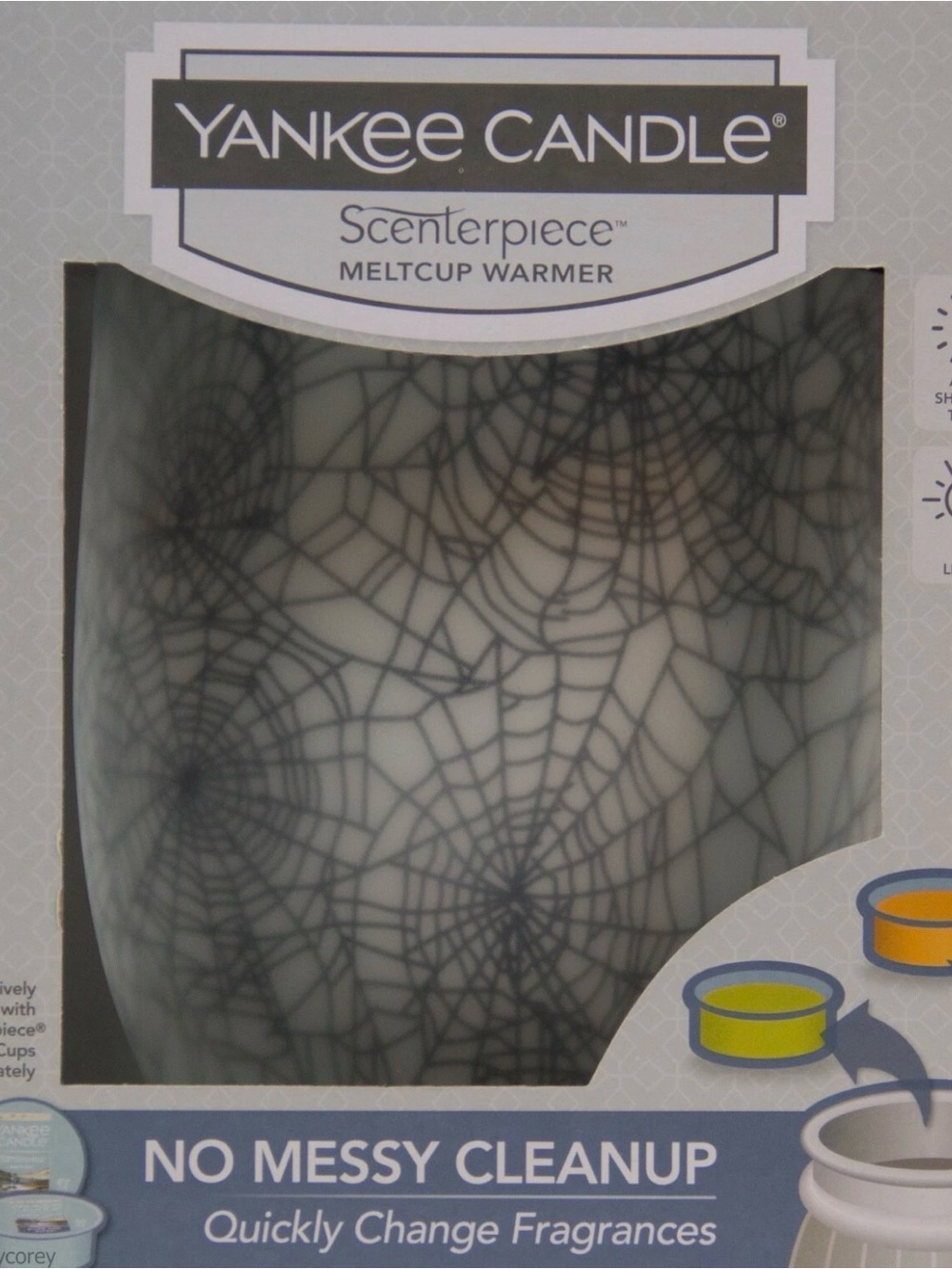 Yankee Candle Spider Web Scenterpiece Easy MeltCup Warmer with Timer Wax Warmer